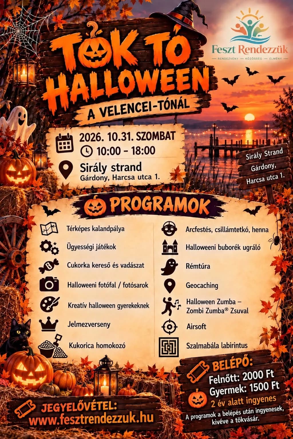 Tök Tó Halloween a Velencei-tónál