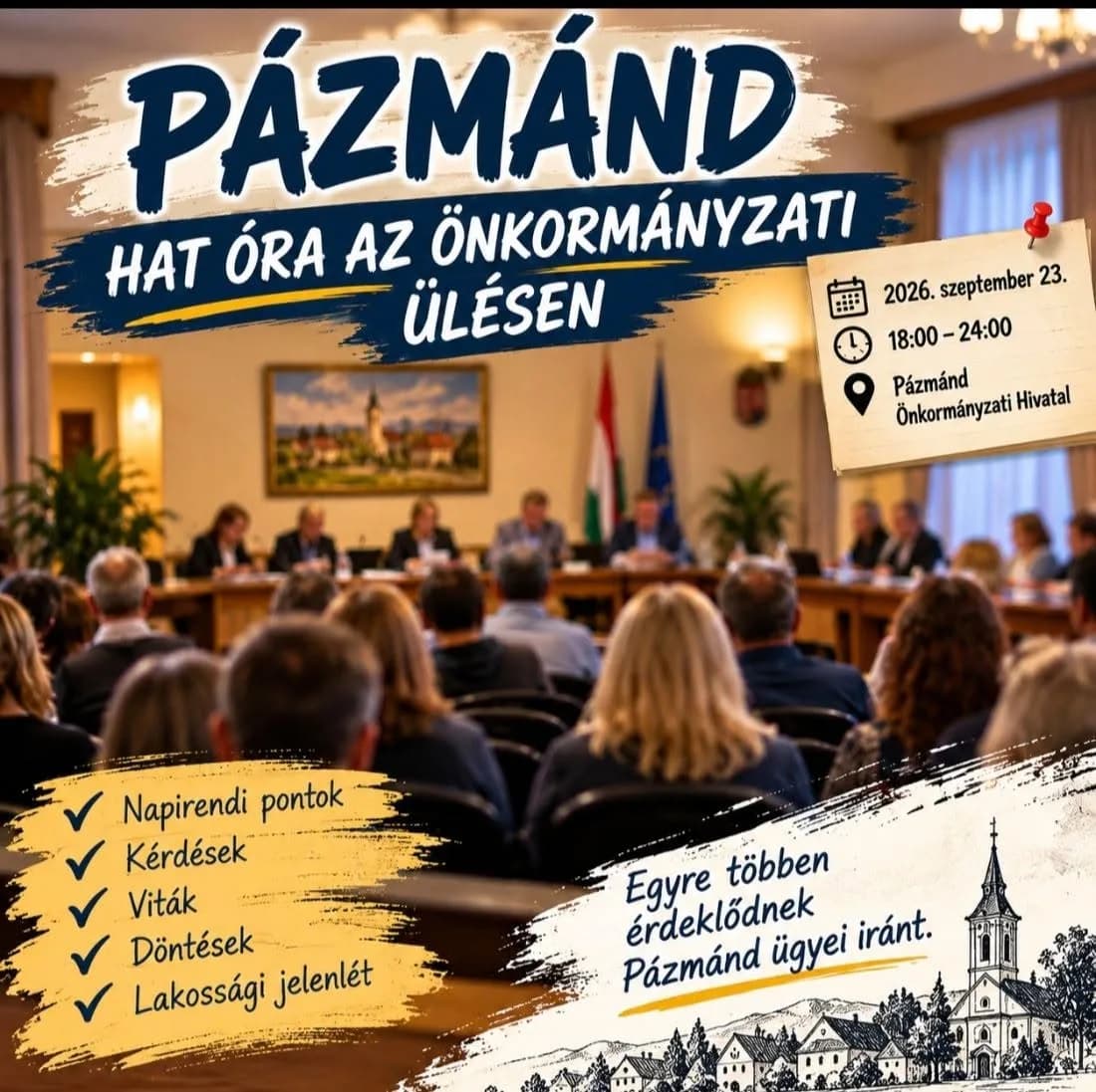 Hat órán át tárgyalták a település ügyeit a pázmándi testületi ülésen