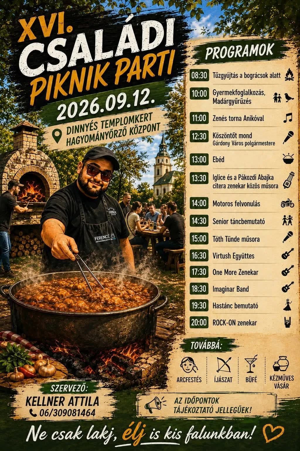 Közös bográcsozás és piknik: Bárki főzhet, ha kóstolót is biztosít másoknak