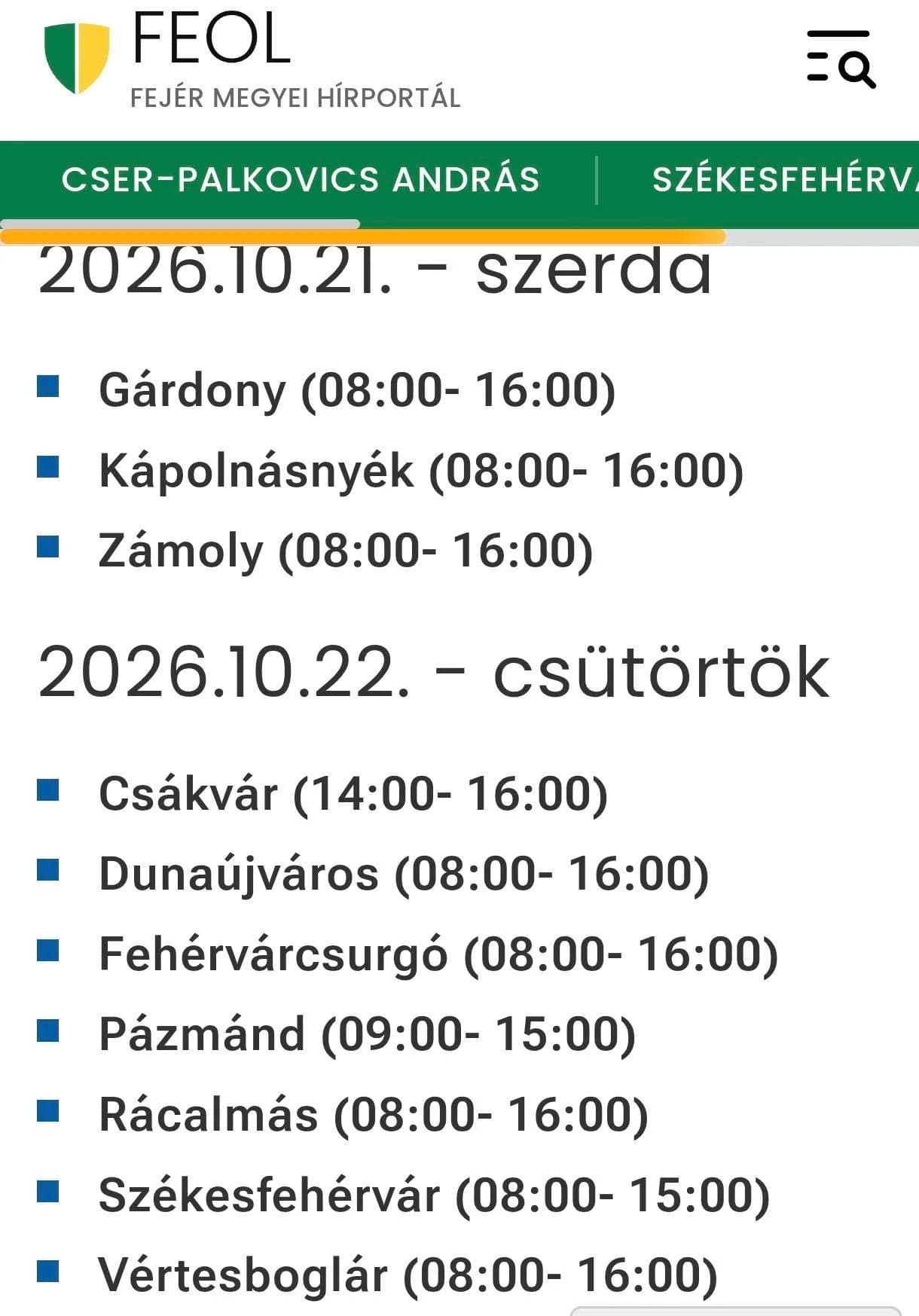 Áramszünet és E.ON kimaradás várható