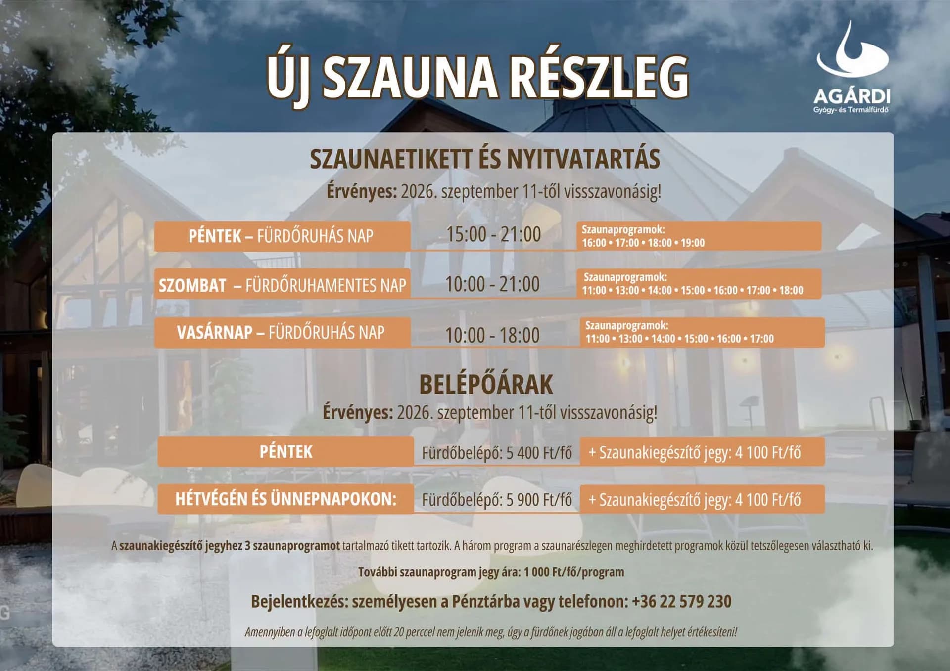 ÚJ SZAUNA. ÚJ ÉLMÉNY.