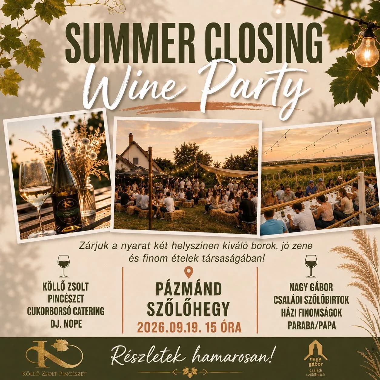 SUMMER CLOSING – Wine Party 2026