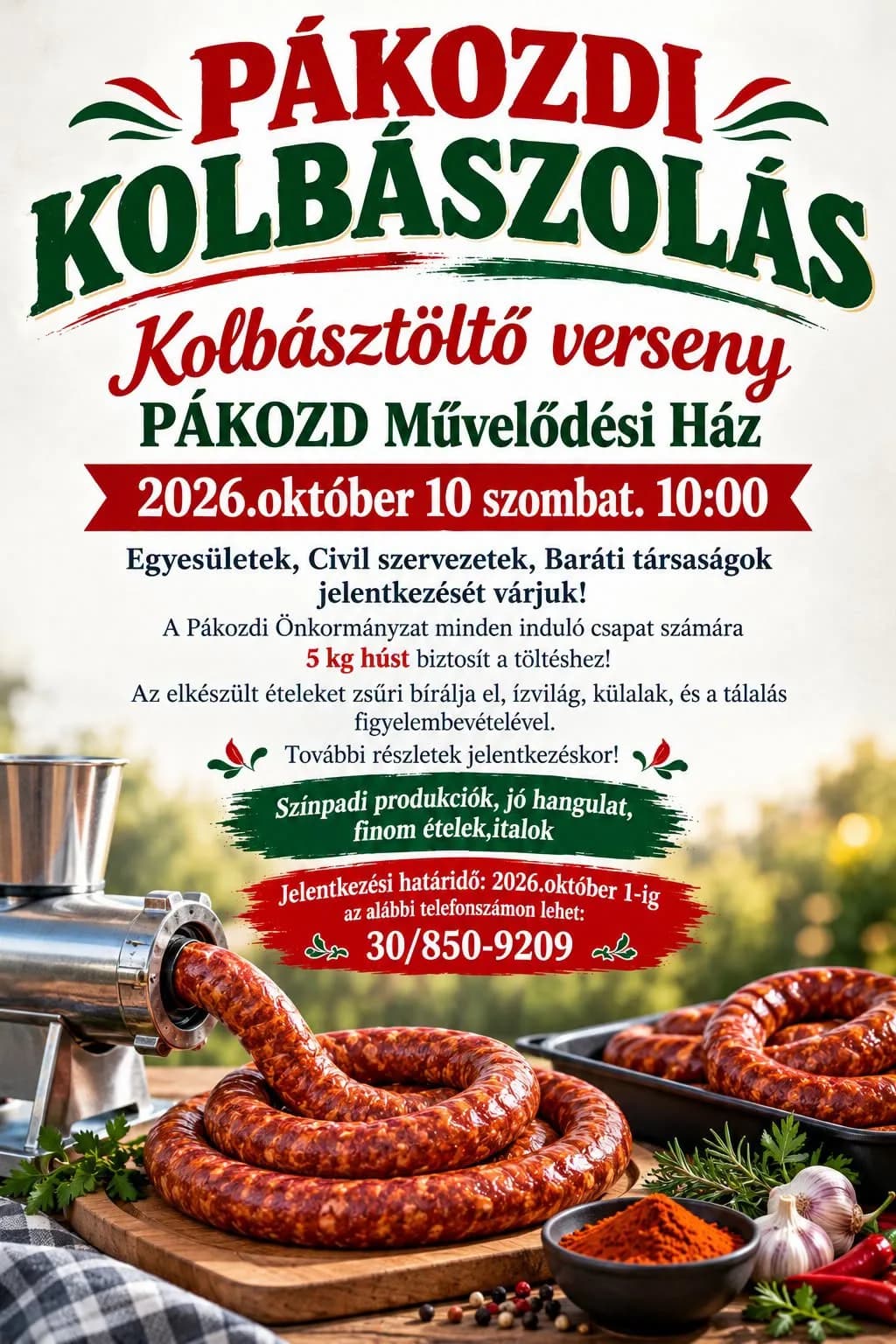 PÁKOZDI KOLBÁSZOLÁS