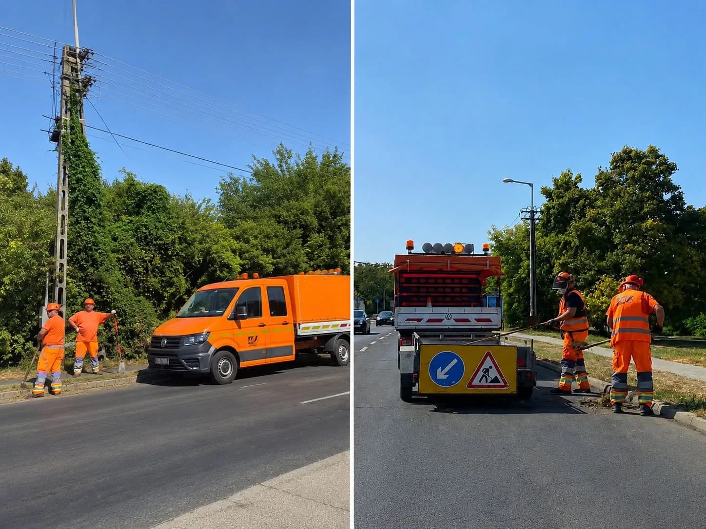 Megkezdődött a 7-es főút padkájának tisztítása Gárdonyban