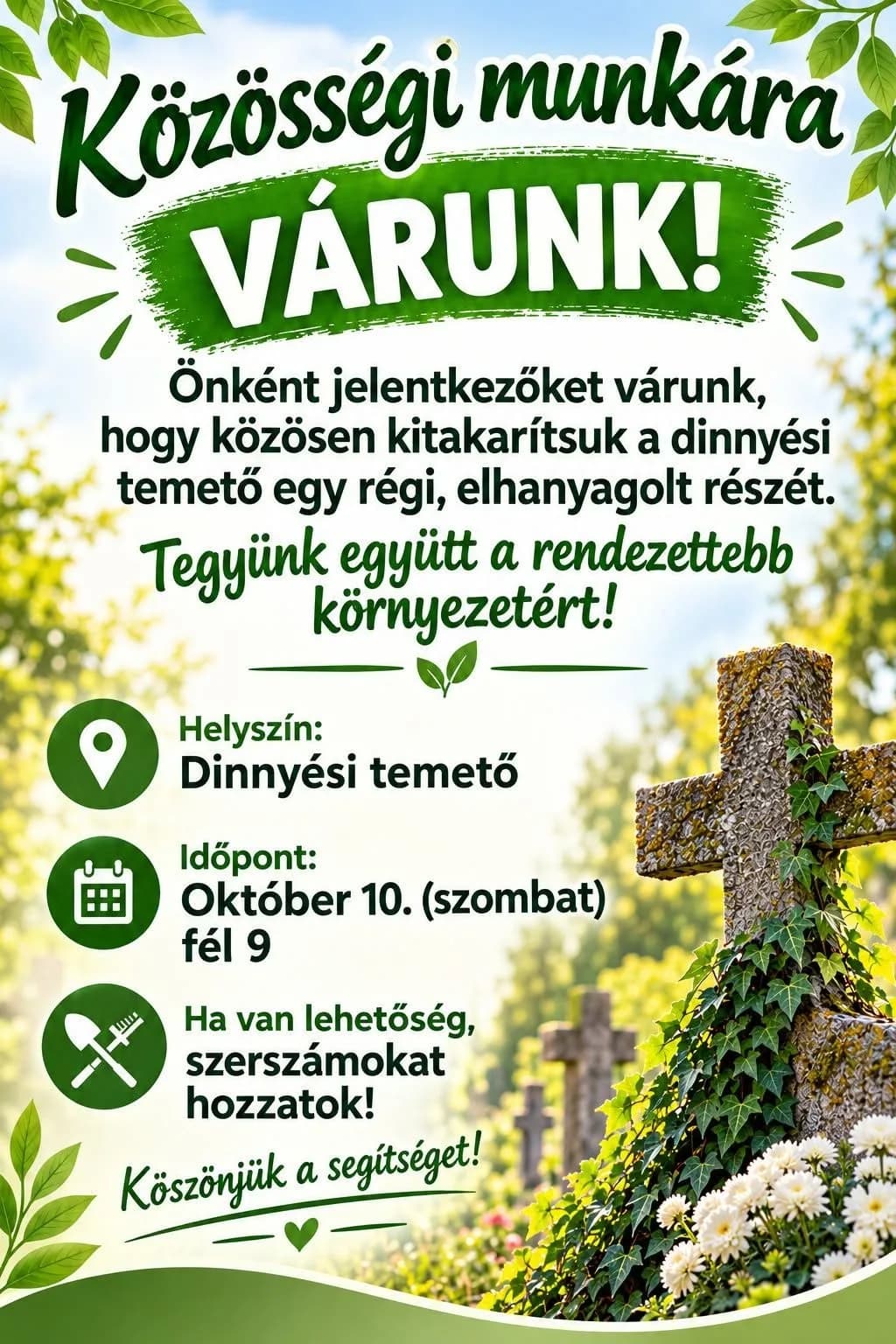 Közös munkára várják a segíteni vágyókat