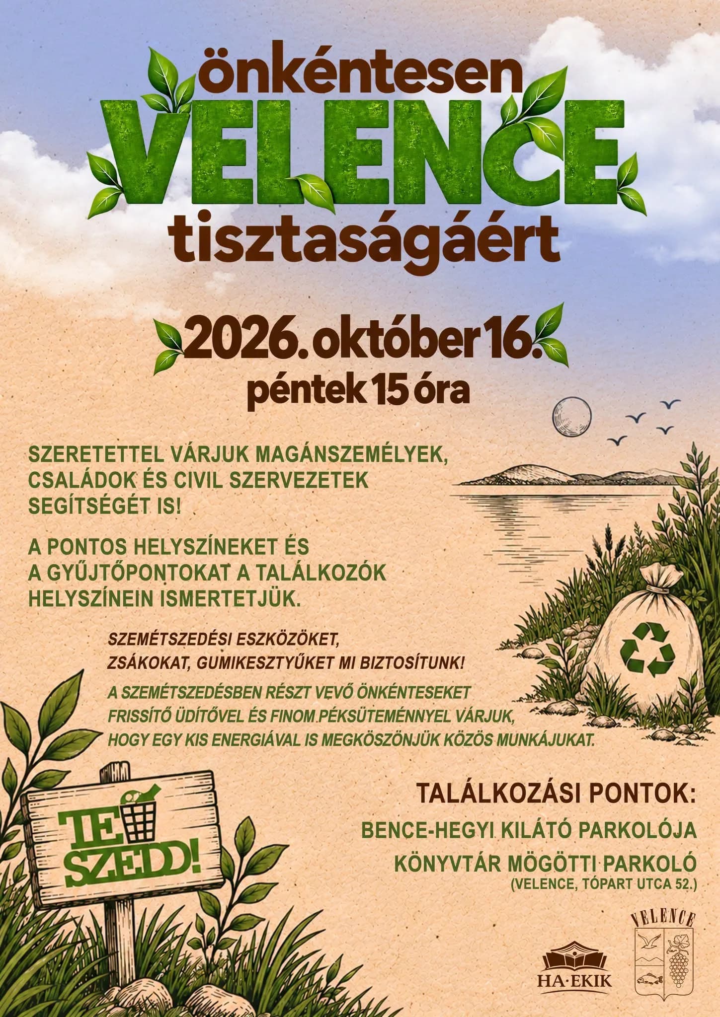 Önkéntesen Velence tisztaságáért – TeSzedd! 2026