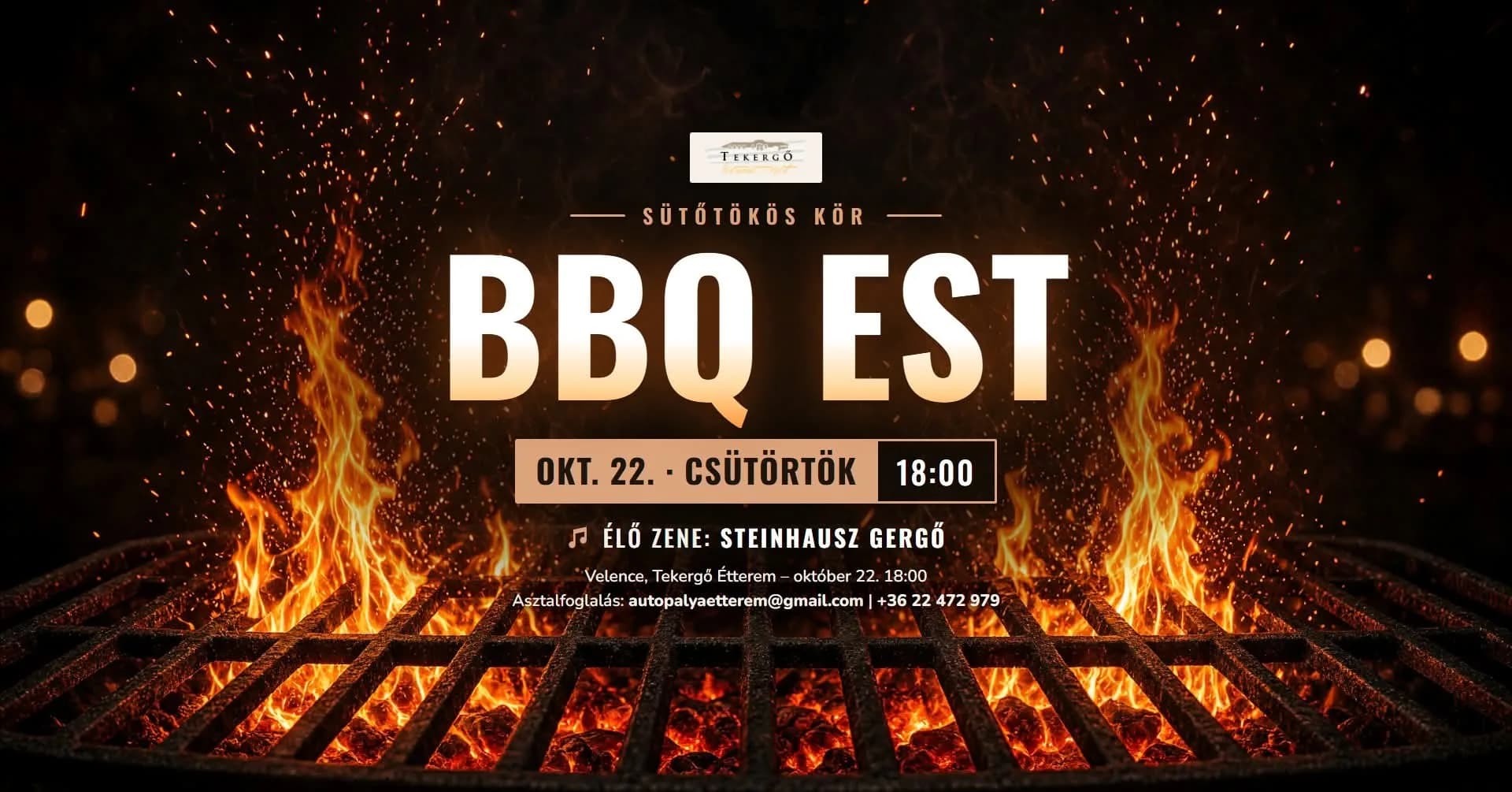 BBQ est élő zenével a Tekergőben