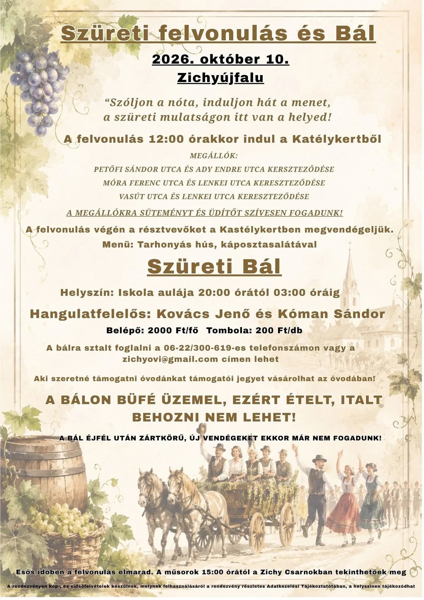 Szüreti felvonulás és Bál