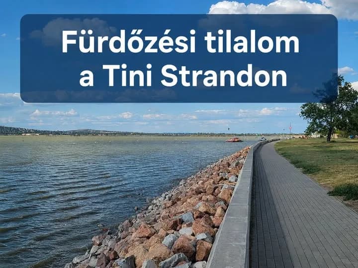 Fürdőzési tilalmat rendeltek el a Tini Strandon