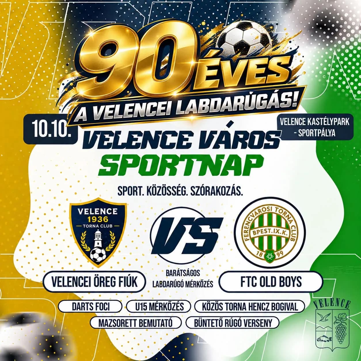 Velence Város Sportnap – Velencei Öregfiúk vs FTC Old Boys