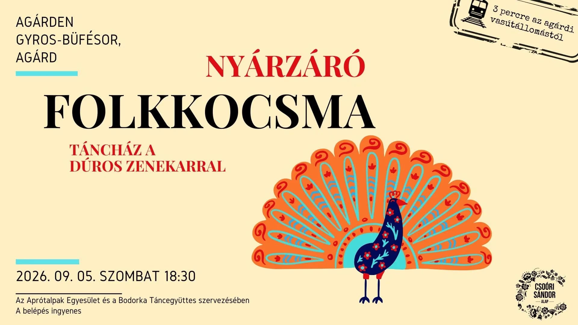 Nyárzáró folkkocsma – Táncház a Dúros zenekarral