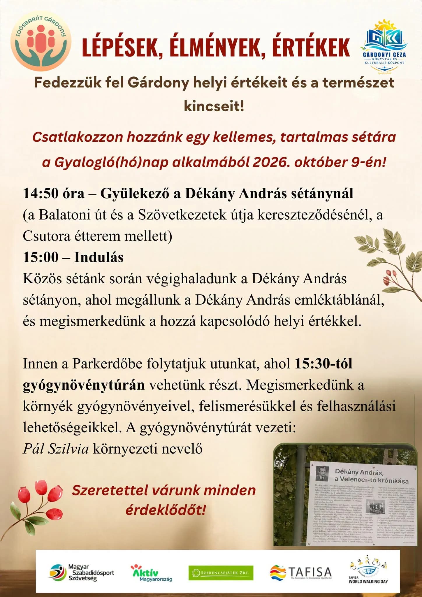 Lépések, élmények, értékek – Gyalogló(hó)nap
