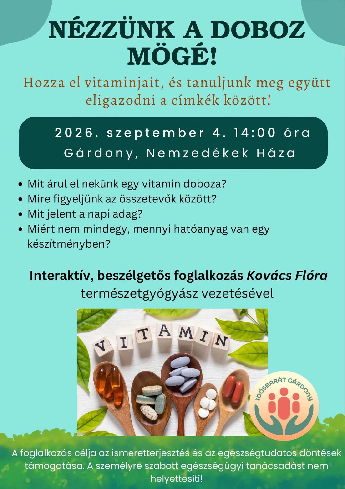 Idősbarát Gárdony: A vitaminok világa