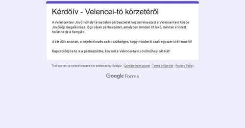 Találjuk ki együtt a térség jövőjét! – Kérdőívet indított a Velencei-tavi Jövőműhely