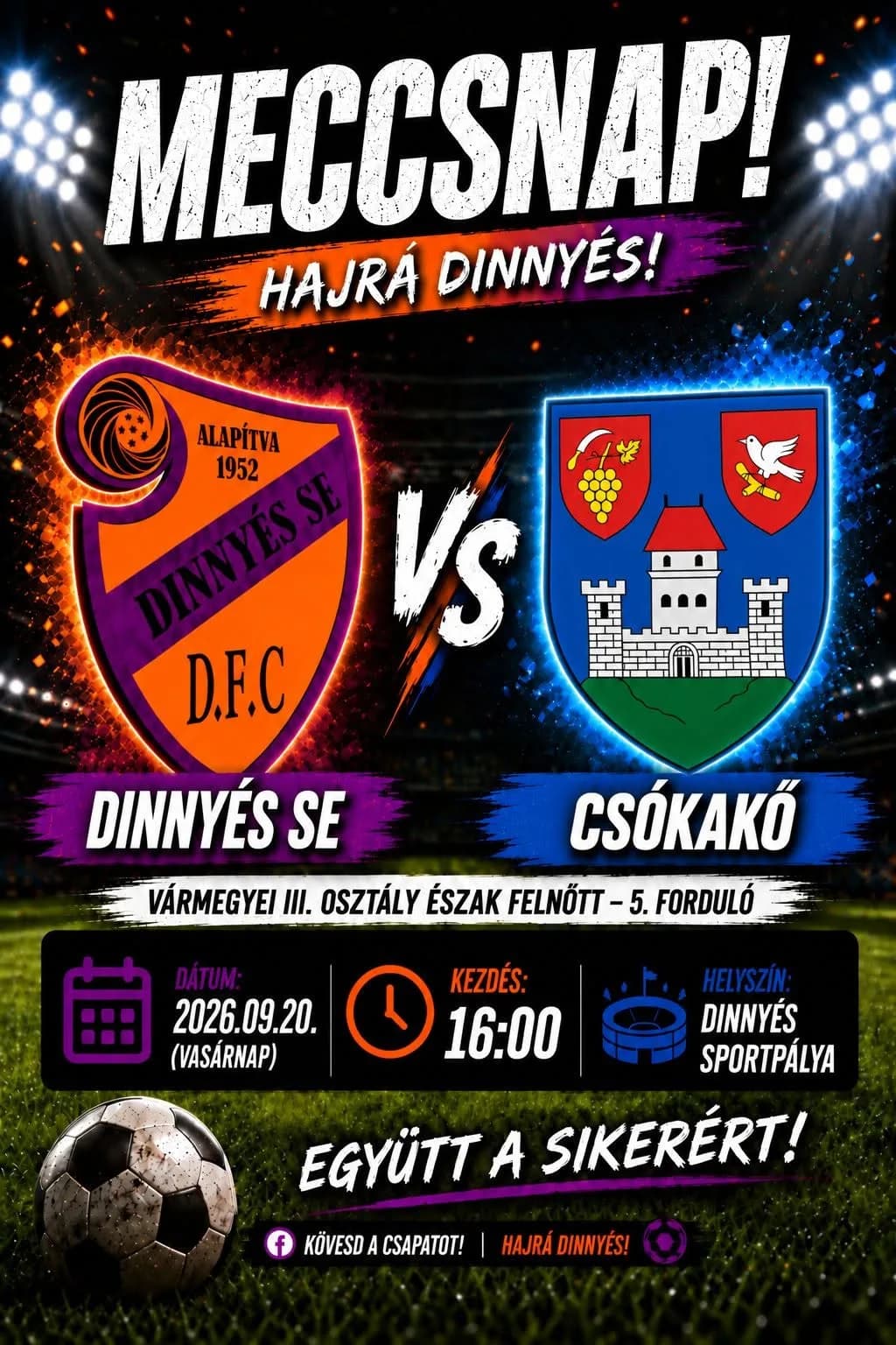 Ismét hazai pályán játszik a Dinnyés